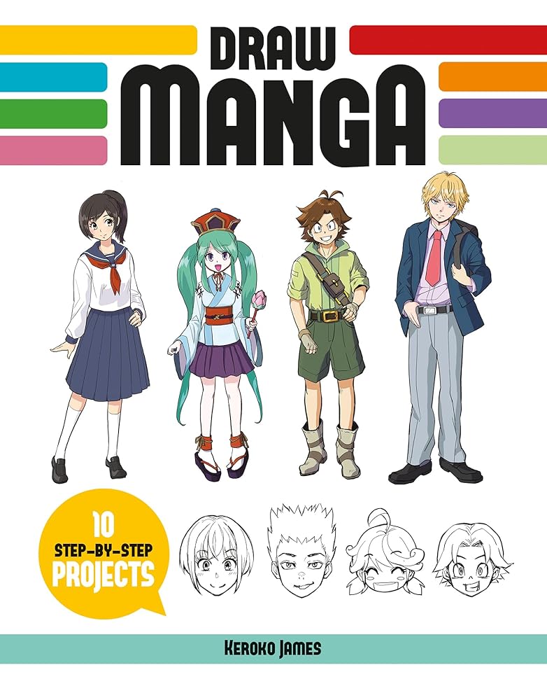 Draw Manga: 10 Step-by-Step Projects cover image