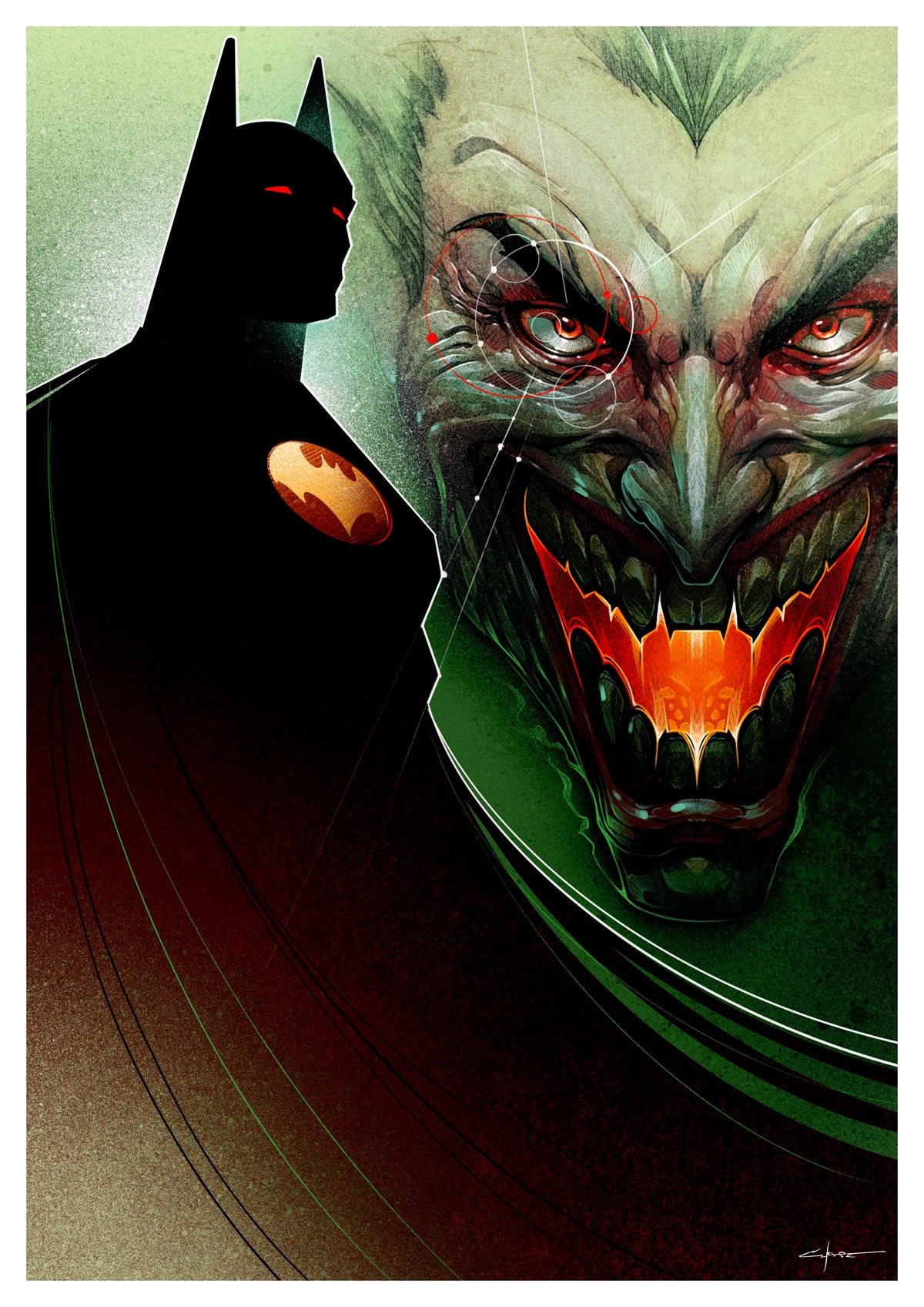 Batman & Joker print by Dan Chase