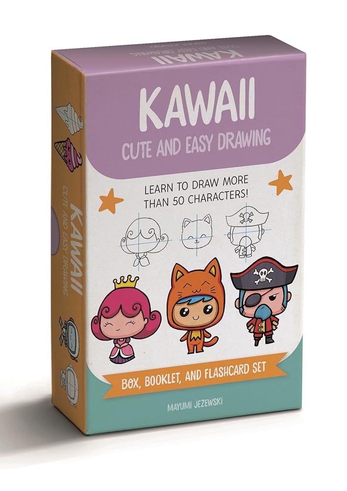 Kawaii Cute and Easy Drawing Deck: Learn to Draw More than 50 Characters! cover image